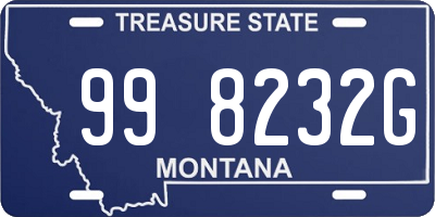 MT license plate 998232G