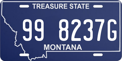 MT license plate 998237G