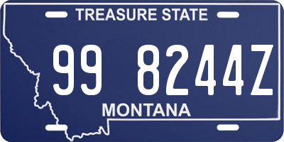 MT license plate 998244Z