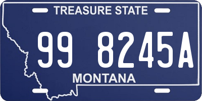 MT license plate 998245A