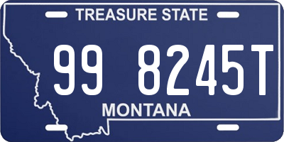 MT license plate 998245T