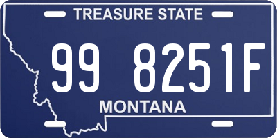 MT license plate 998251F