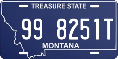 MT license plate 998251T