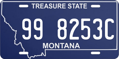 MT license plate 998253C