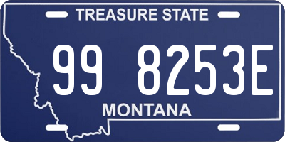 MT license plate 998253E