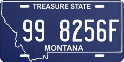 MT license plate 998256F