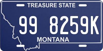 MT license plate 998259K