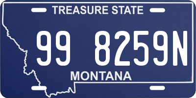 MT license plate 998259N