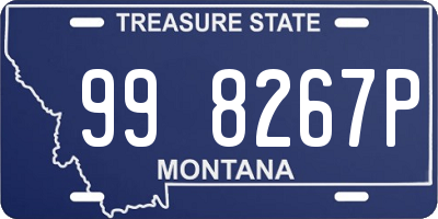 MT license plate 998267P