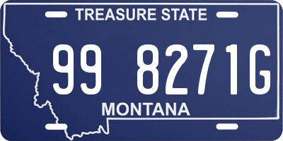 MT license plate 998271G