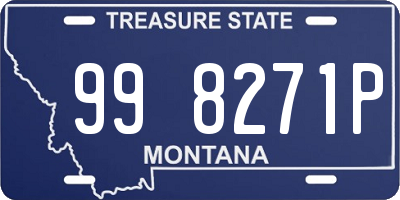 MT license plate 998271P