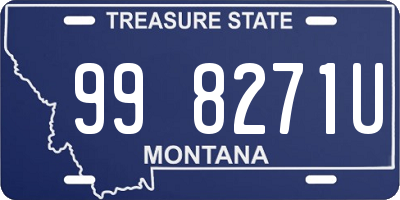 MT license plate 998271U