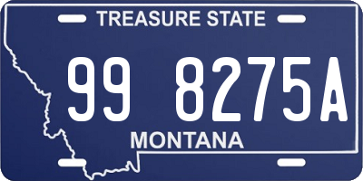 MT license plate 998275A