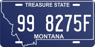 MT license plate 998275F