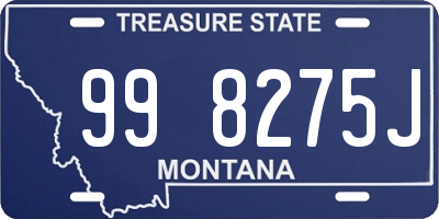 MT license plate 998275J