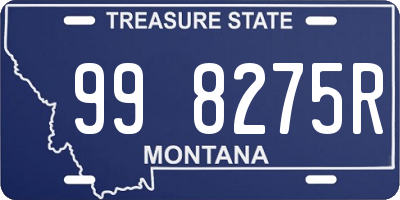 MT license plate 998275R