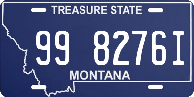 MT license plate 998276I