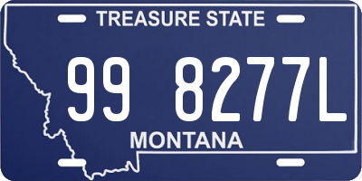 MT license plate 998277L