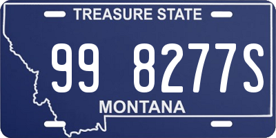 MT license plate 998277S