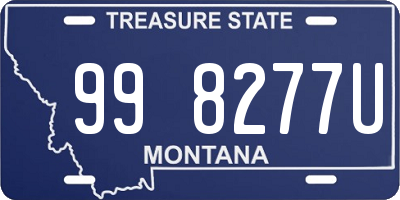 MT license plate 998277U