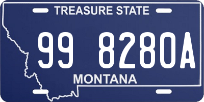 MT license plate 998280A