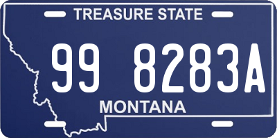 MT license plate 998283A