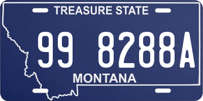 MT license plate 998288A
