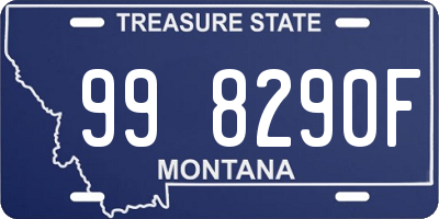 MT license plate 998290F