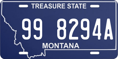 MT license plate 998294A