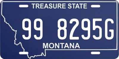 MT license plate 998295G