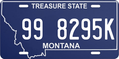 MT license plate 998295K