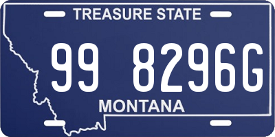 MT license plate 998296G