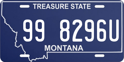 MT license plate 998296U