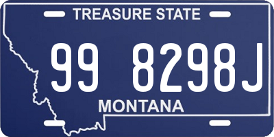 MT license plate 998298J