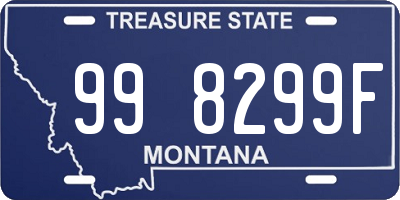 MT license plate 998299F