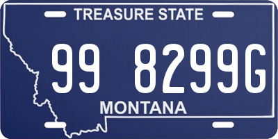 MT license plate 998299G