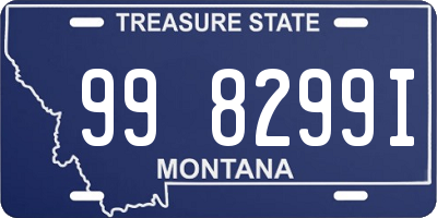 MT license plate 998299I