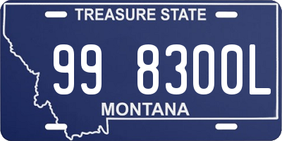 MT license plate 998300L