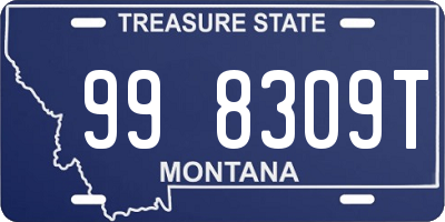 MT license plate 998309T