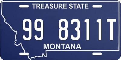 MT license plate 998311T