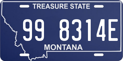 MT license plate 998314E