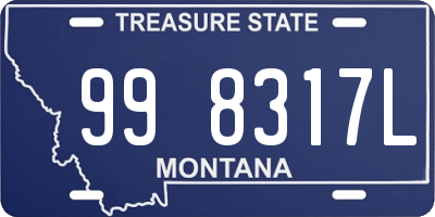 MT license plate 998317L