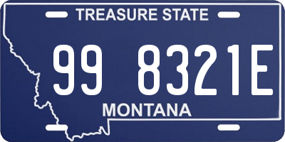 MT license plate 998321E