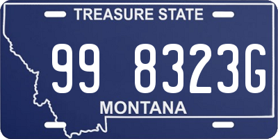 MT license plate 998323G