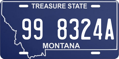 MT license plate 998324A