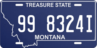 MT license plate 998324I