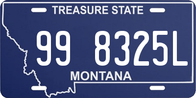 MT license plate 998325L