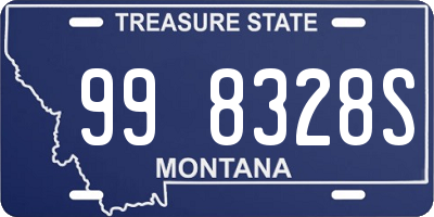 MT license plate 998328S