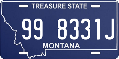 MT license plate 998331J