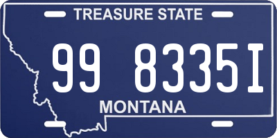 MT license plate 998335I